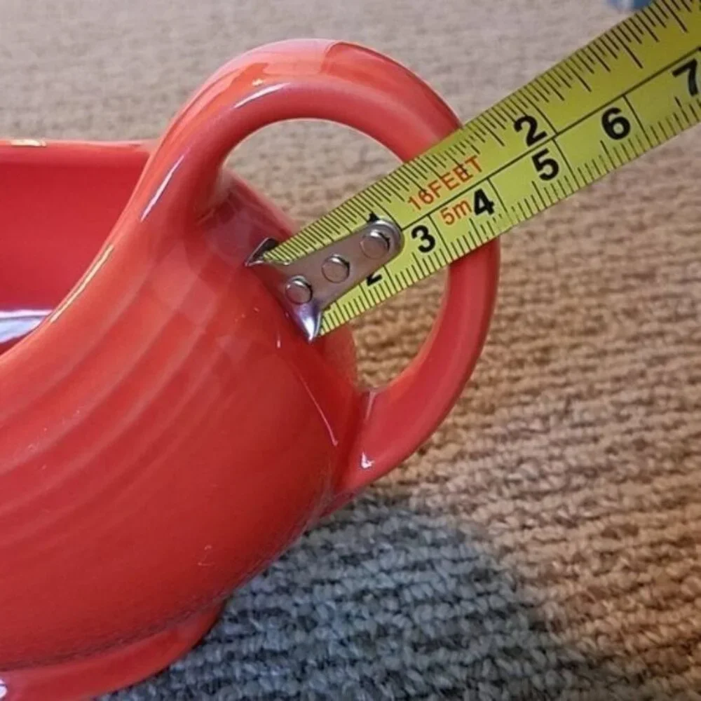Fiestaware Fiesta CERAMIC Gravy Sauce Boat Dish Poppy Orange 18.5 OZ CONTAINER